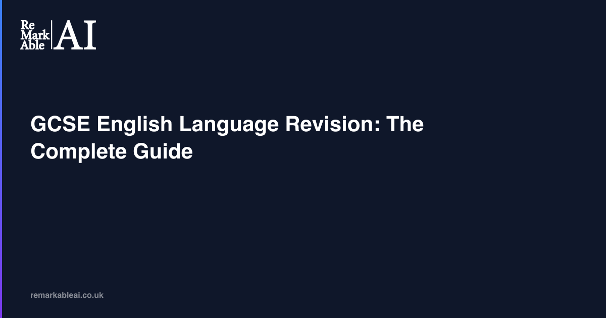 GCSE English Language Revision Guide | Remarkable AI