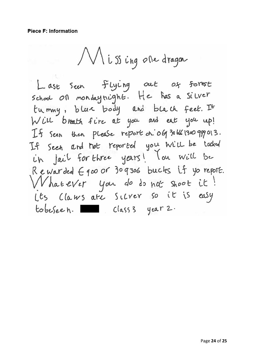 Published exemplification script