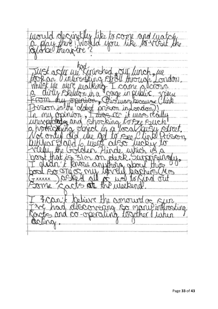 Published exemplification script
