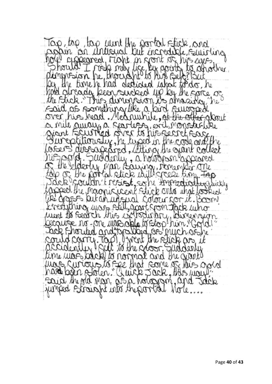 Published exemplification script